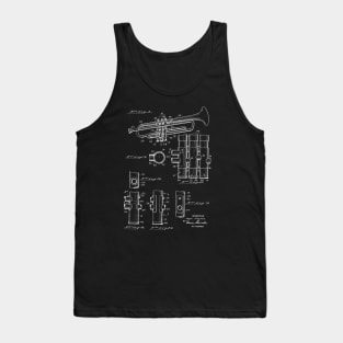 Musical Instrument Vintage Patent Drawing Funny Novelty Tank Top